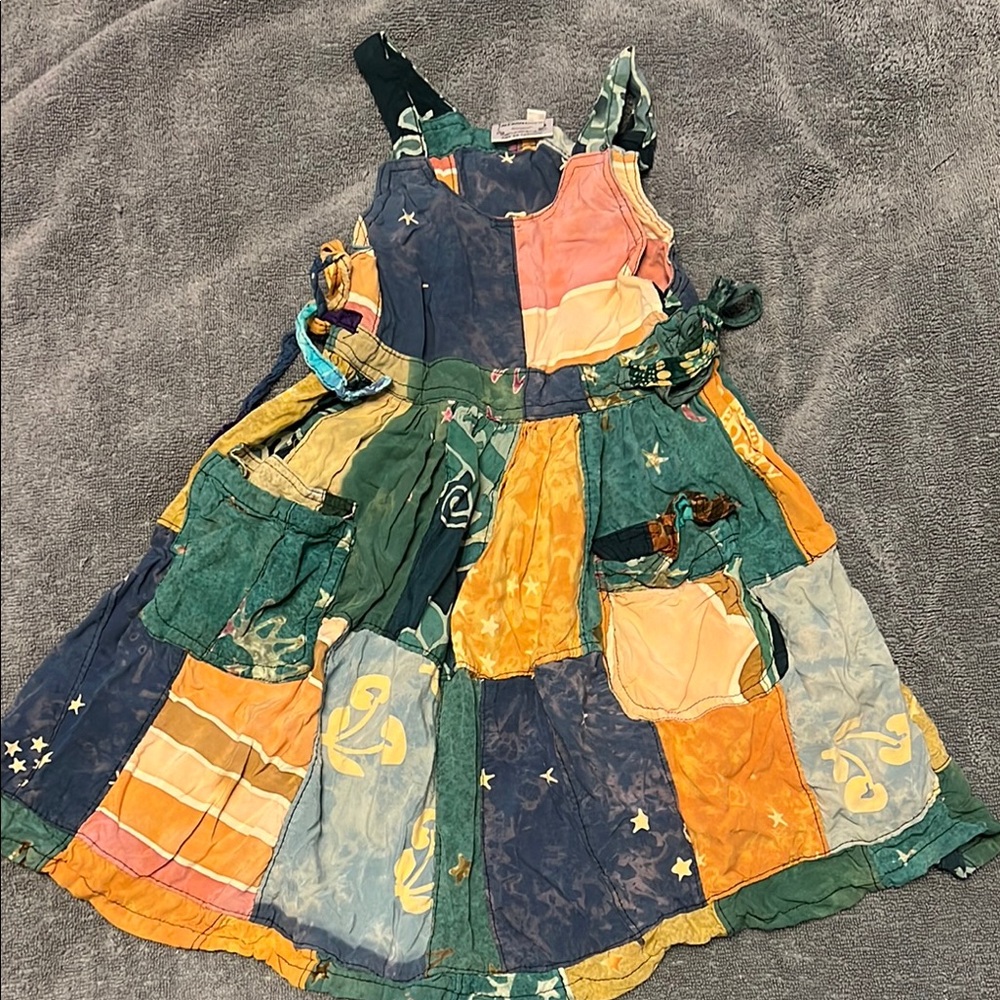 Green and Blue Casual Dress